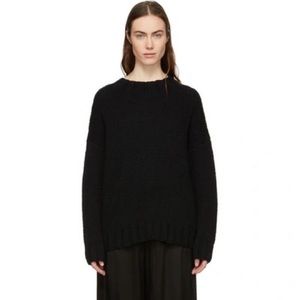 lauren manoogian BLACK WIDE CREWNECK SWEATER